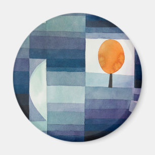 Blå Abstrakt Höst Paul Klee Akvarell Magnet
