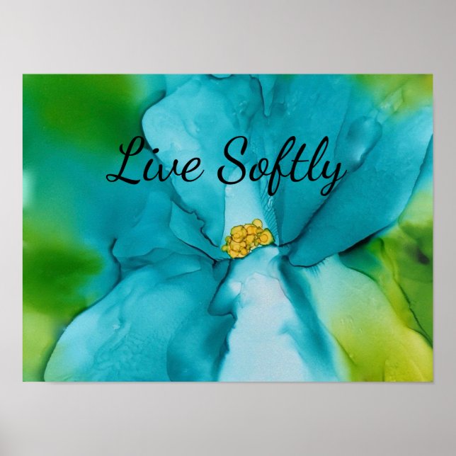 Blå Abstrakt i fetstil Poster (Framsidan)