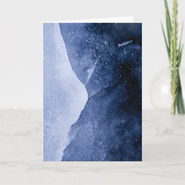 Blå Abstrakt Ice Art Photo Kort