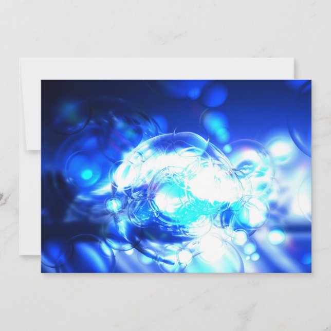 Blå Abstrakt Inbjudan (Framsida)