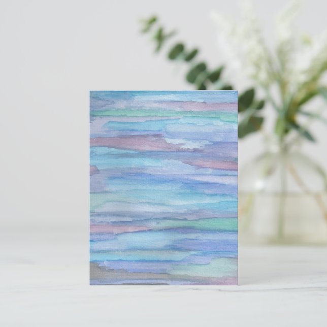 Blå Abstrakt: Janukorgen Vykort (Stående Fram)