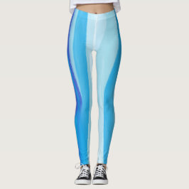 Blå abstrakt leggings