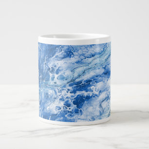 Blå Abstrakt Marmor Bakgrund Jumbo Mugg