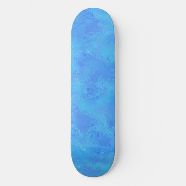 Blå abstrakt mönster mini skateboard bräda 18,5 cm (Framsida)