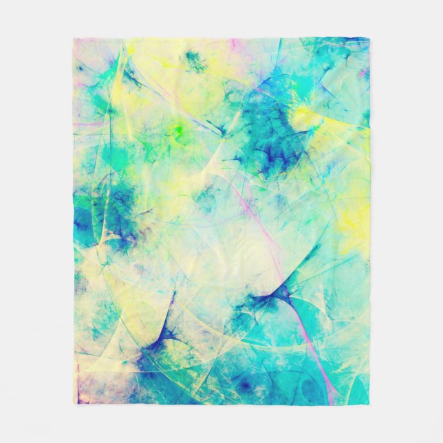 blå abstrakt, rektal bakgrund 3d rendering3d, a fleecefilt (Framsidan)