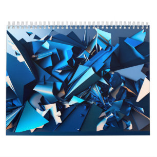Blå abstraktion kalender
