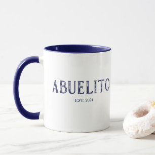 Blå Abuelito Grundad år Mugg