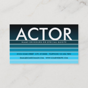 blå ACTOR-färgruta Visitkort