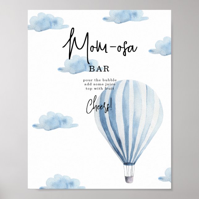 Blå Aerostat - mom-osa bar Poster (Framsidan)