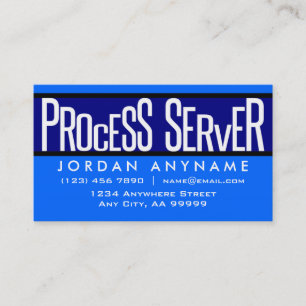 Blå Affärskort för Funky av processaa server Visitkort
