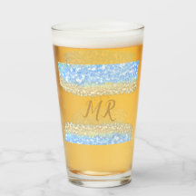 blå agat guld glitter glans monogram namn text