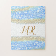 blå agat guld glitter glans monogram namn text