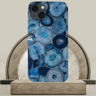 Blå agate Geode-segment