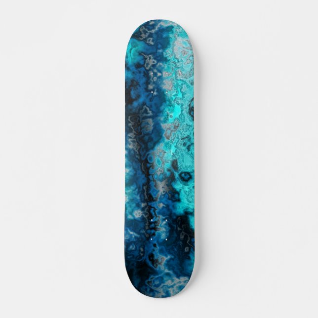 Blå agate skateboard bräda 19,5 cm (Framsida)