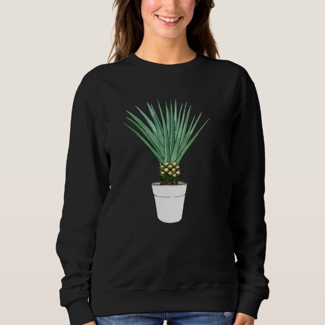 Blå Agave Tequila Hus Växt Alkohol Substans A T Shirt (Framsida)