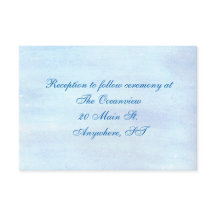"Blå Akvarell" Mottagningskort