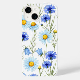 Blå akvarell vildblomma