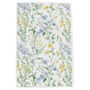 Blå akvarell vildblomma