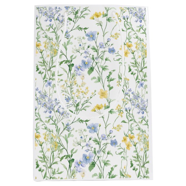Blå akvarell vildblomma (Framsidan)