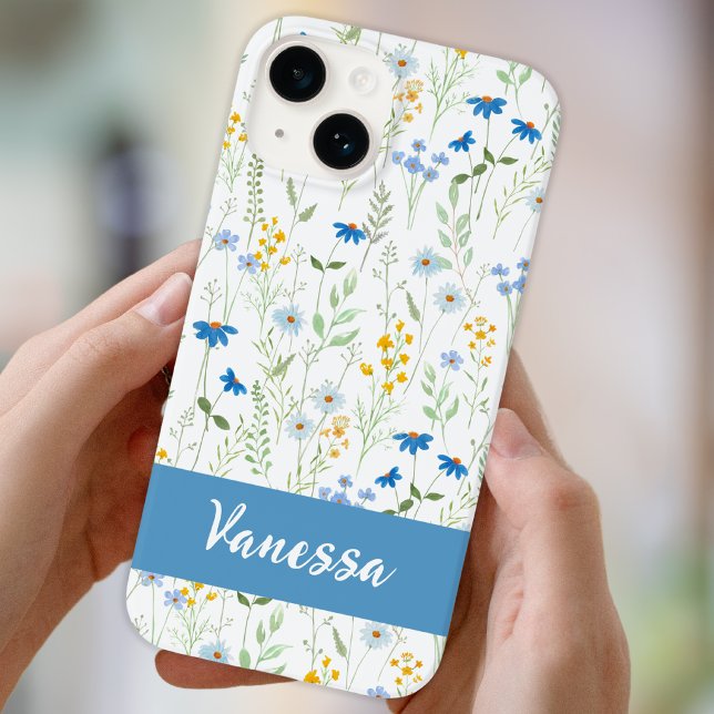 Blå akvarell vildblomma namn  (Skapare uppladdad)
