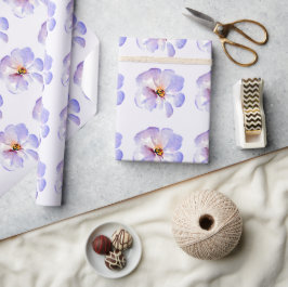 Blå akvarellblomma presentpapper