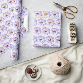 Blå akvarellblomma presentpapper