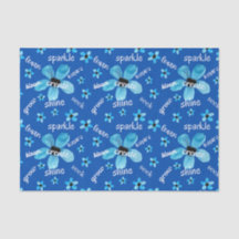 Blå akvarellblommor med bekräftelser