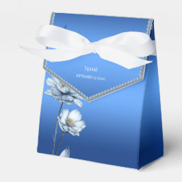 Blå akvarellblommor presentförpackning presentaskar