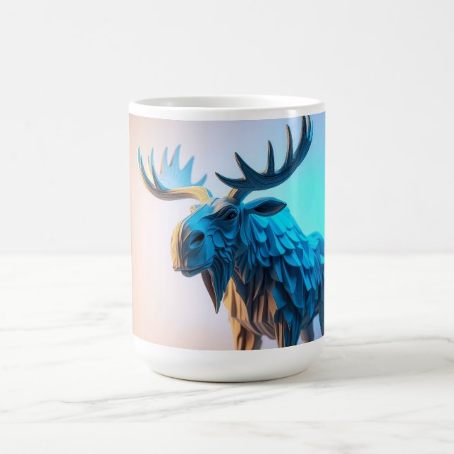 Blå Älg Majestät Kaffemugg (Center)