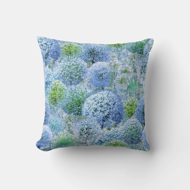 Blå Alliums Kudde (Framsida)