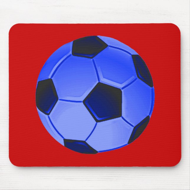 Blå amerikansk fotboll eller Association Football Musmatta (Framsidan)