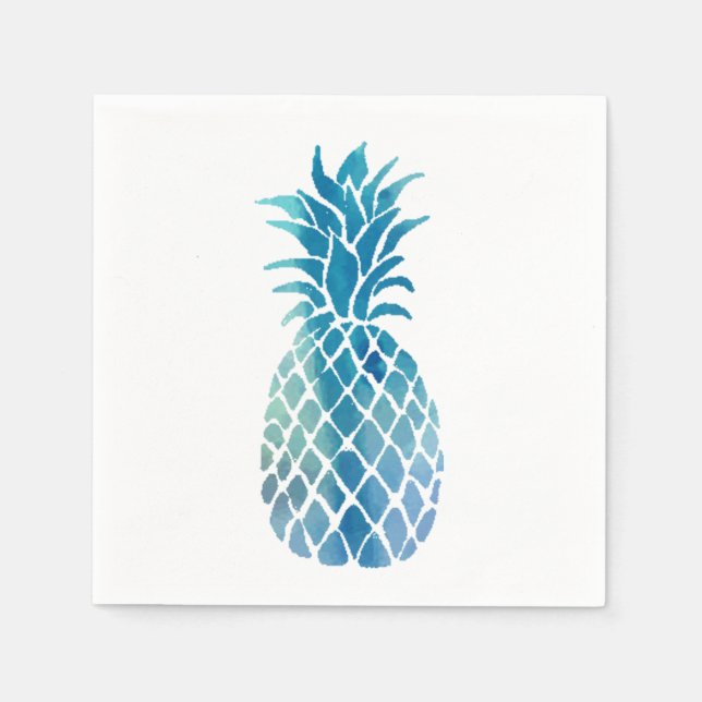 blå ananas pappersservett (Framsidan)