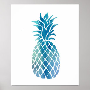 blå ananas poster
