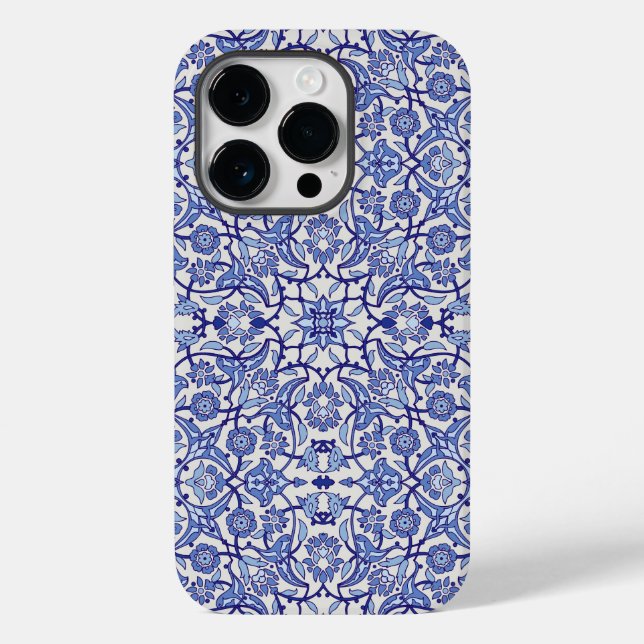 blå andalusiska marockanska blommor mosaik (Baksida)