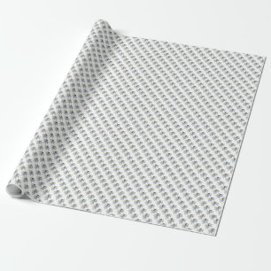 Blå ängel/älva presentpapper