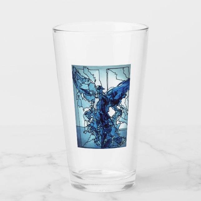 Blå Ängel Glas (Framsida)