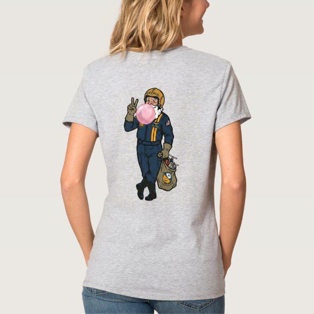 Blå Ängel Tomte T Shirt (Baksida)