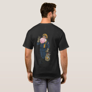 Blå Ängel Tomte T Shirt