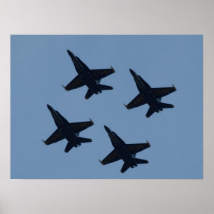 Blå Änglar Diamond-bildningen. Poster