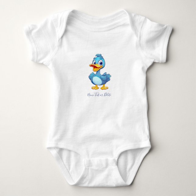 Blå anka baby bodysuit t shirt (Framsida)