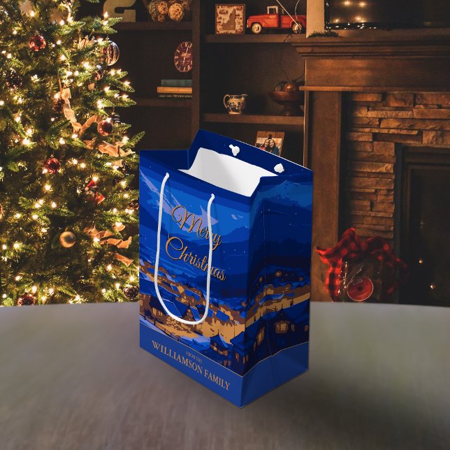 Blå anpassad vintersköld julgran (Skapare uppladdad)