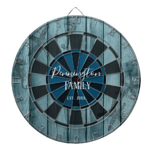 Blå Anpassningsbarna Ocean Life Family Namn  Darttavla