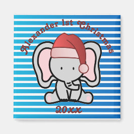 Blå Anpassningsbarna Pojke Namn Första jul 2022 Magnet