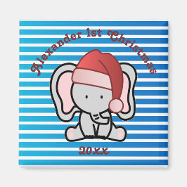 Blå Anpassningsbarna Pojke Namn Första jul 2022 Magnet