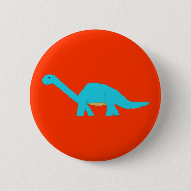 Blå apatosaurus-stift knapp (Framsida)