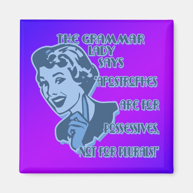 Blå apostrofer Magnet (Framsidan)