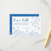 Blå Après-ski blöja lotteri pojke baby shower