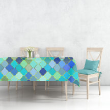 Blå Aqua Marockansk mosaik