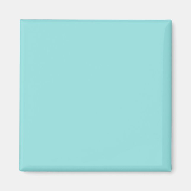 Blå Aqua (slätt färg) Magnet (Framsidan)