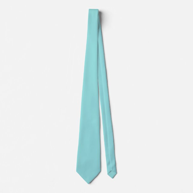Blå Aqua (slätt färg) Slips (Framsida)